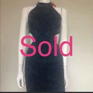 Sexy A’gaci blue jean bodycon dress